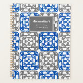 シンプルクロチェットグラニースクエア プランナー手帳 (正面)