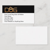 シンプルクール犬歩く座 名刺 (正面/裏面)