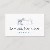 シンプルク描シリーホームハウス建物建築家 名刺 (正面)