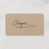 シンプルク素朴ラフトプロフェッショナルブラックシグネチャー 名刺 (正面)