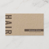 シンプルク素朴ラフト美容師理容師 名刺 (正面)