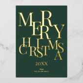 シンプルグエレガントリーミニマリスト 箔シーズンカード (正面)