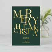 シンプルグエレガントリーミニマリスト 箔シーズンカード (立ち正面)