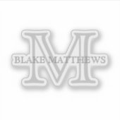 シンプルグエレガントレーパーソナルカスタムモノグラム シール (正面)