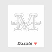 シンプルグエレガントレーパーソナルカスタムモノグラム シール (シート)