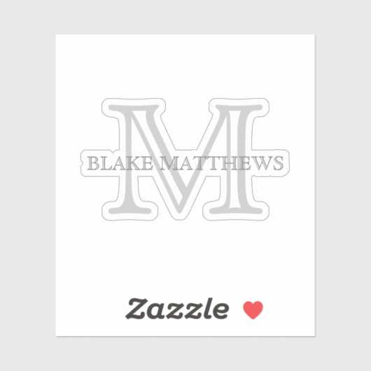 シンプルグエレガントレーパーソナルカスタムモノグラム シール (シート)