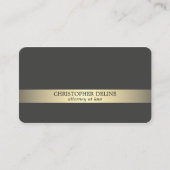 シンプルグエレガントレーフェイク金ゴールドストライプの弁護士 名刺 (正面)