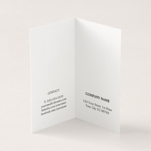 シンプルグエレガントレーフェイク金ゴールドストライプコンサルタント 名刺 (内部)