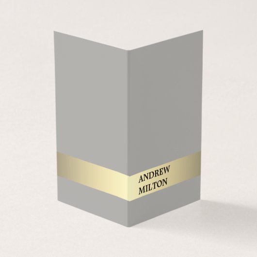 シンプルグエレガントレーフェイク金ゴールドストライプコンサルタント 名刺 (外部)