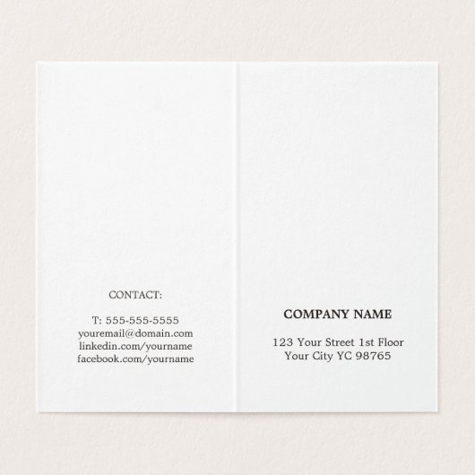 シンプルグエレガントレーフェイク金ゴールドストライプコンサルタント 名刺 (内部フラット)