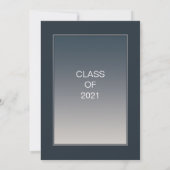 シンプルグエレガントレー勾配 招待状 (裏面)