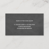 シンプルグカッコいいレーホワイト美容師 名刺 (裏面)