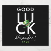 シンプルグッモダンク白黒グリーントファト ビールラベル (シングルラベル)