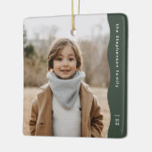 シンプルグモダンリーン1フォトトレンディー休日 セラミックオーナメント (左)