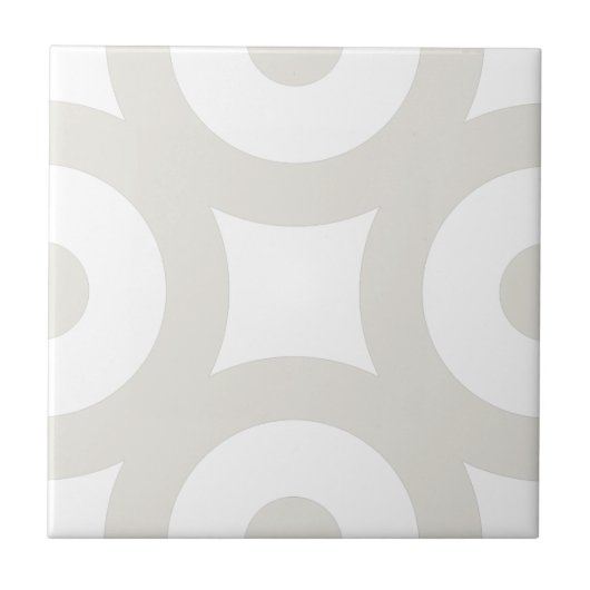 シンプルグモダンレーベージュ円白 タイル (正面)