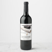 シンプルグラッドキャエレガントップ卒業 ワインラベル (正面)