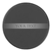 シンプルグラデエレガントーションストライプ編集可能カラー アイスホッケーパック (正面)