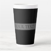 シンプルグラデエレガントーションストライプ編集可能カラー カフェラテマグ (正面)