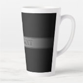 シンプルグラデエレガントーションストライプ編集可能カラー カフェラテマグ (右)