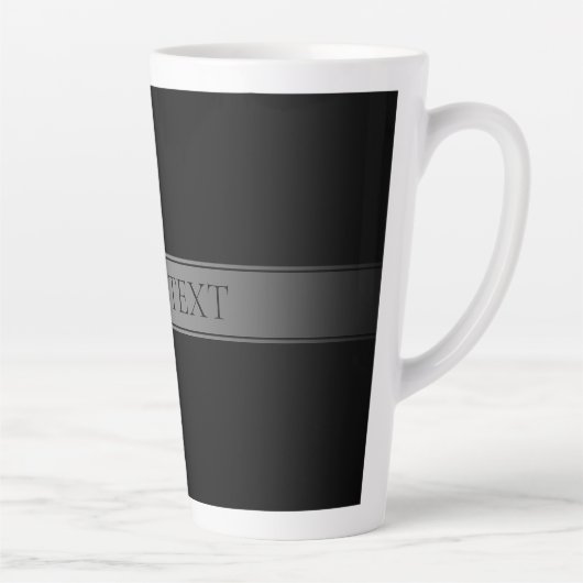 シンプルグラデエレガントーションストライプ編集可能カラー カフェラテマグ (右)