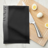 シンプルグラデエレガントーションストライプ編集可能カラー キッチンタオル (四つ折り)