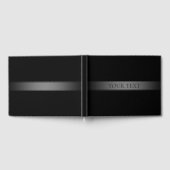 シンプルグラデエレガントーションストライプ編集可能カラー ゲストブック (全面)