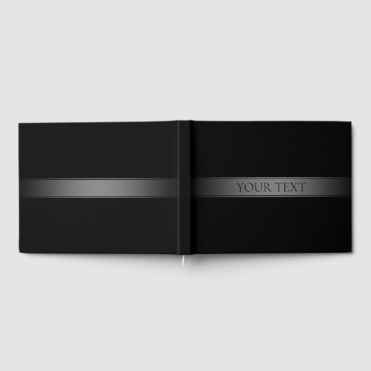 シンプルグラデエレガントーションストライプ編集可能カラー ゲストブック (全面)