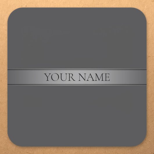 シンプルグラデエレガントーションストライプ編集可能カラー スクエアシール