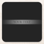 シンプルグラデエレガントーションストライプ編集可能カラー スクエアペーパーコースター (正面)