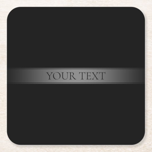 シンプルグラデエレガントーションストライプ編集可能カラー スクエアペーパーコースター (正面)