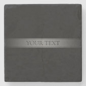 シンプルグラデエレガントーションストライプ編集可能カラー ストーンコースター (正面)