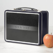 シンプルグラデエレガントーションストライプ編集可能カラー メタルランチボックス (インサイチュ)