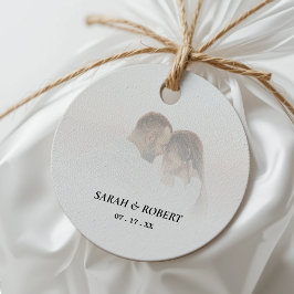 シンプルグラデーション白結婚写真 フェイバータグ