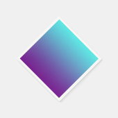 シンプルグラデーション背景（紫）ターコイズ青 スタンダードカクテルナプキン (角)