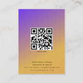 シンプルグラデーションArtisan Earringディスプレイカード コーリングカード (裏面)