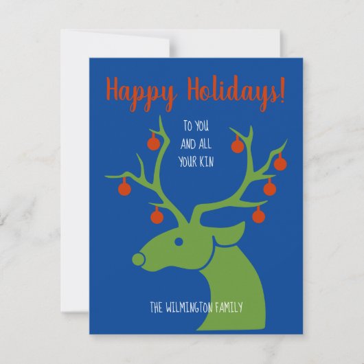 シンプルグラフィックはっきりしたススタイルクリスマスグリーティングカード (正面)