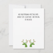 シンプルグラフィックはっきりしたススタイルクリスマスグリーティングカード (裏面)