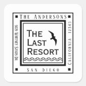 シンプルグラフィックモダン差出人住所 スクエアシール (正面)