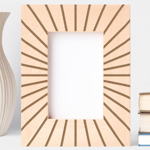 シンプルグラフィックSun Rayパターン レーザー彫刻フレーム