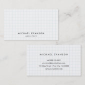 シンプルグラフ紙パターンプロフェッショナル設計者 名刺 (正面/裏面)