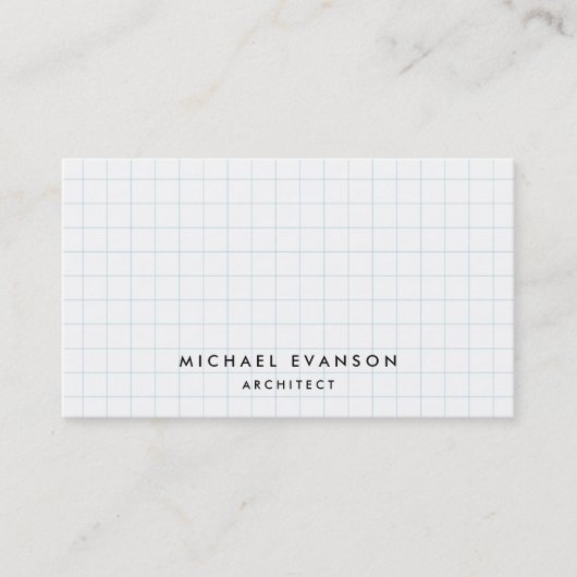 シンプルグラフ紙パターンプロフェッショナル設計者 名刺 (正面)