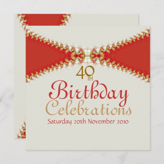 シンプルグランドエイジ誕生日招待状 招待状 (正面/裏面)