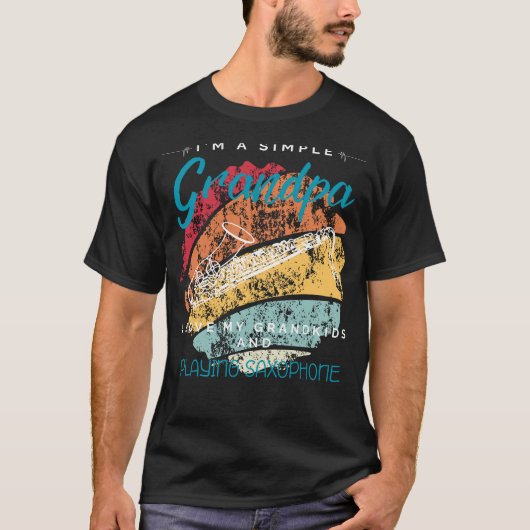 シンプルグランパスサックスお洒落セレナーデ Tシャツ (正面)