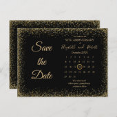 シンプルグリア記念日50日を保存 案内ポストカード (正面/裏面)