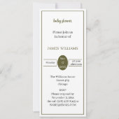 シンプルグリカスタムーン赤ちゃんシャワー 招待状 (正面)