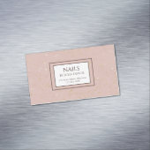 シンプルグリッターピンクネイルサロンマニキュリストパステル マグネット名刺 (インサイチュ)