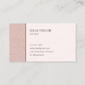 シンプルグリッターピンクネイルサロンマニキュリストパステル 名刺 (裏面)