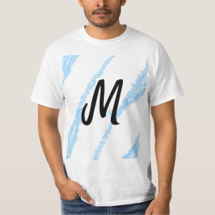 シンプルグリッターモノグラムベーキング投げ Tシャツ