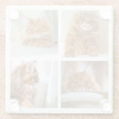 シンプルグリッドコラージュ4 4枚 ガラスコースター (裏面)