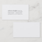 シンプルグリッド文字(灰色) 名刺 (正面/裏面)